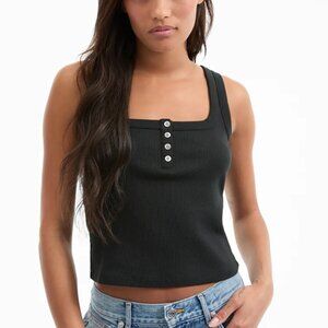 Veronica‎ Beard - New - Abbott black Tank Top cotton Sleeveless  sz small